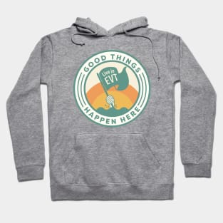 3. Live in Everett Badge Hoodie